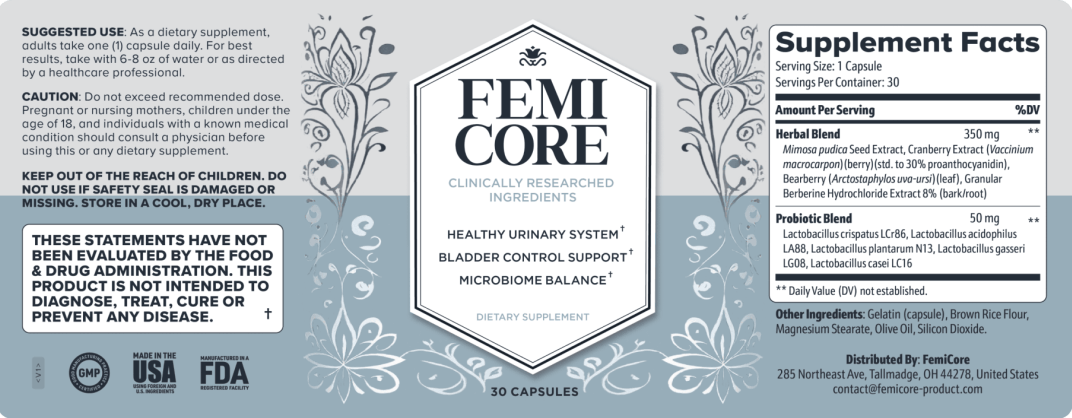 femicore 6 bottle